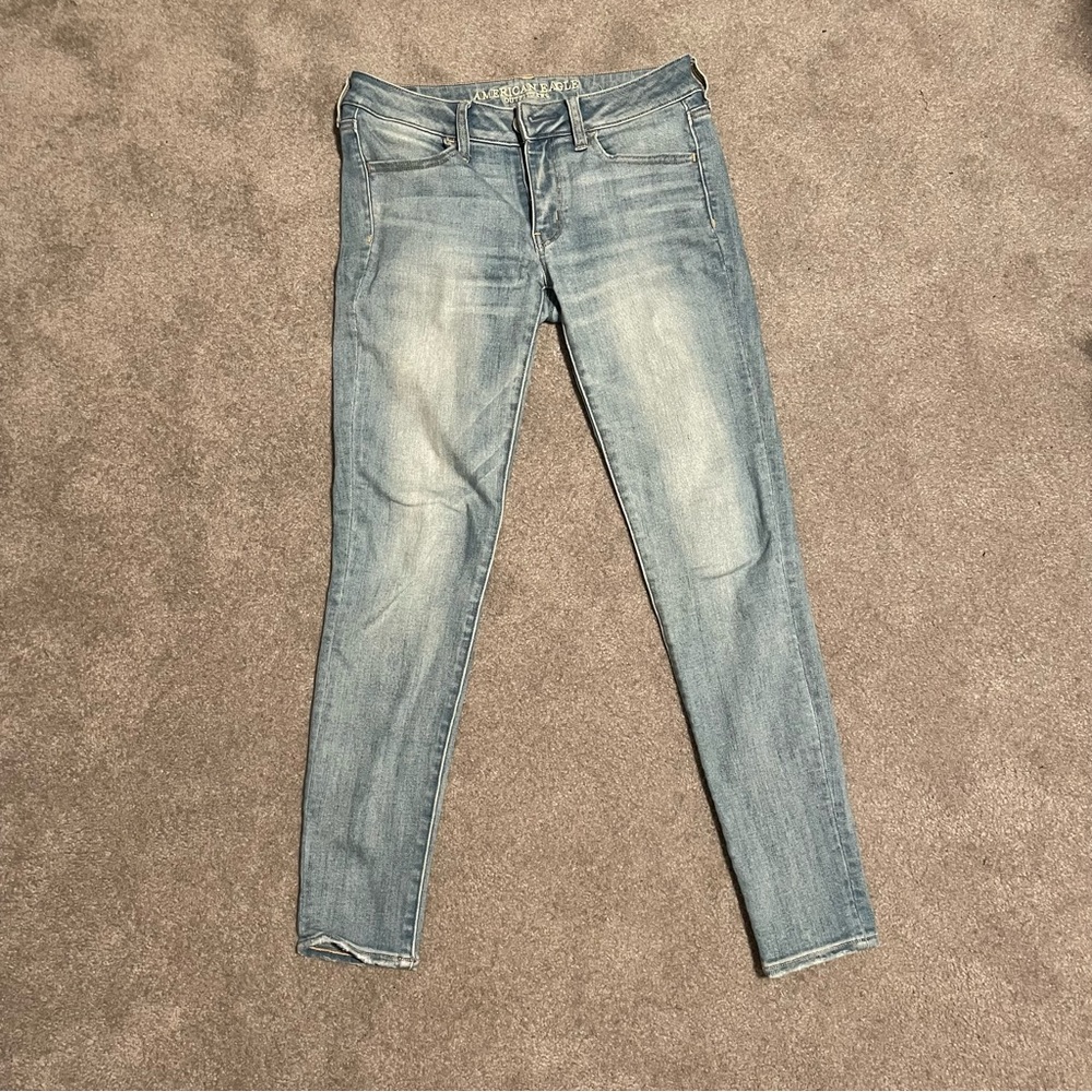 American Eagle Blue Skinny Jeans Size 6 Regular